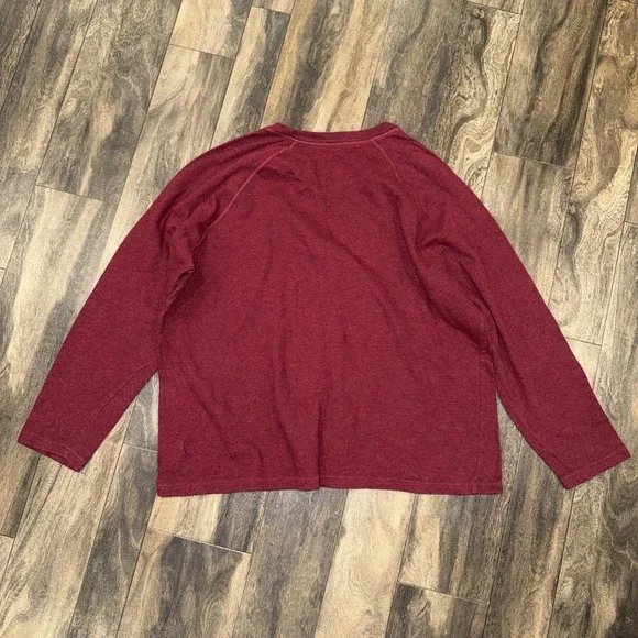 Eddie Bauer Fleece Crewneck Pullover Sweater Dark Red Men's Size XL - Picture 6 of 7